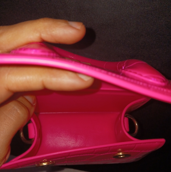 Women Hot pink neon mini purse bag - Picture 9 of 11
